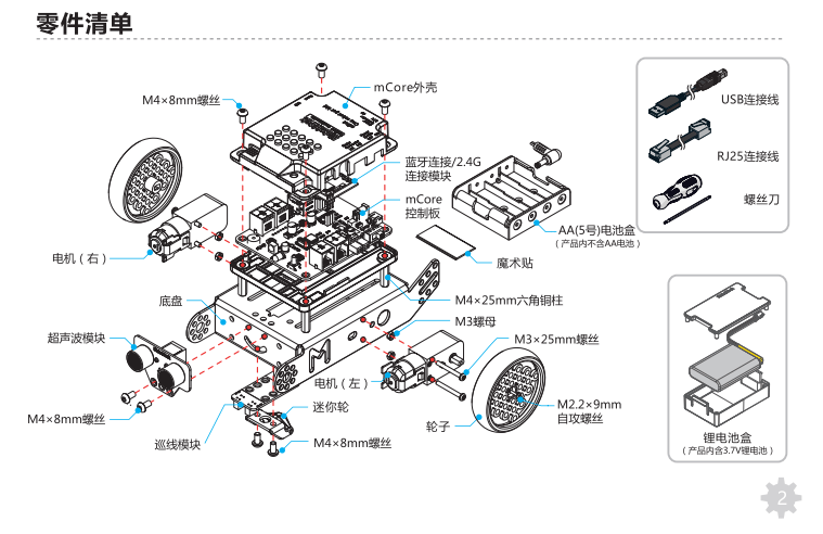 mbot零件清单